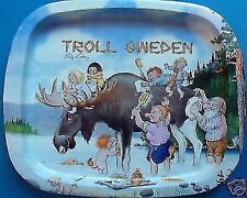 kleines Tablett Blech Trolle Rolf Lidberg Trolle bei der Elchwäsche