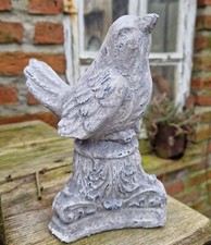 GARTEN DEKO FIGUR VOGEL STEINGUSS ANTIK COTTAGE STIL GARTENDEKO STATUE SHABBY