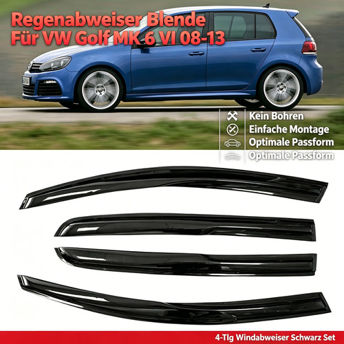 Tlg windabweiser schwarz set - 4-tlg,