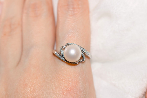 585 goldring mit - goldring, zuchtperle