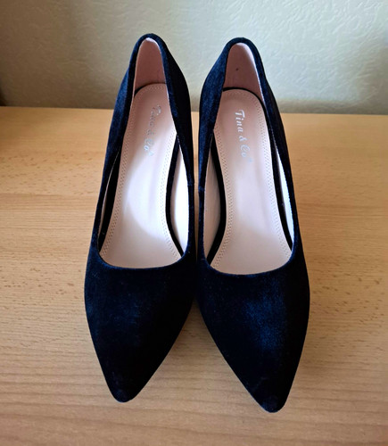 Damen pumps schwarz samt spitz - damen,