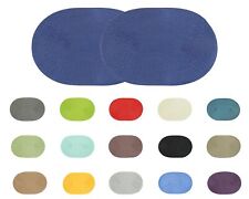 Platzset 2er Set oval 45x30 cm Platzdeckchen Tischset geflochtene Optik