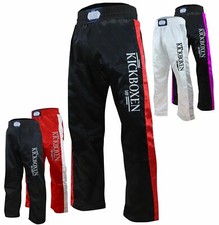 BAY® edel STICK Kickboxhose Kickboxen Kickbox-Hose Muay Thai mit Schrift gestick