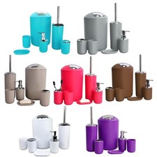 6tlg Badset Badezimmer Zubehör Set Bad Set Mülleimer WCBürste Seifenspender Nr.2