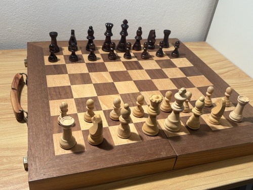 Schach holzkoffer - schach, in