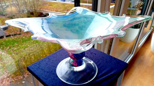 Große schwere glas schale - schwere,