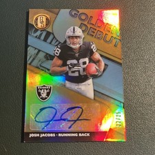 2019 Panini Gold Standard Josh Jacobs Golden Debut RC Autograph /25 #GDA-JJ