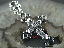 Silber Anhänger Kettenanhänger KREUZ Jesus Inri Tribal Kristalle 925er Silber