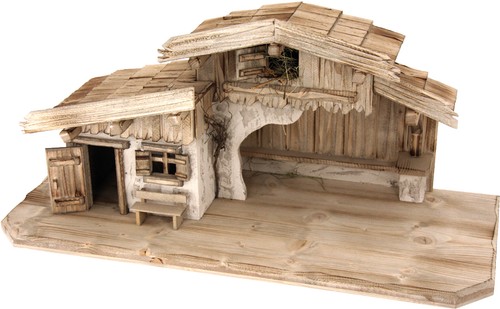 Krippenstall aus holz 70x29x31 - aus,