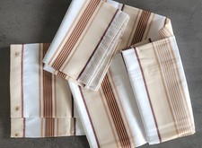 Stripes Beige Textil Duschvorhang 180x200cm. Streifen Design. REDUZIERT