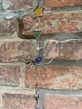 Suncatcher SONNE bunt ca 70 cm Kette Mobile Fensterdeko Esoterik Metall Glas