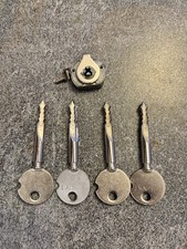 DDR PUNKT Einbausicherung Schloß mit 4 Stahlschlüsseln unbenutzt in OVP  RARITÄT