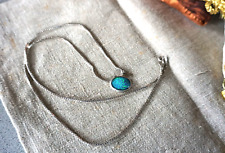 Design Vintage Kette Halskette 925 Silber mit Anhänger Opal Dublette (F024-2292)