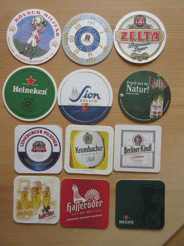 Verschiedene bierdeckel - 12,