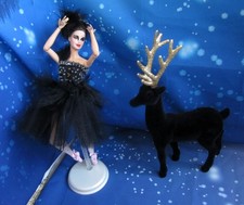 signature barbie als BLACK SWAN   unikat ooak natalie  portman