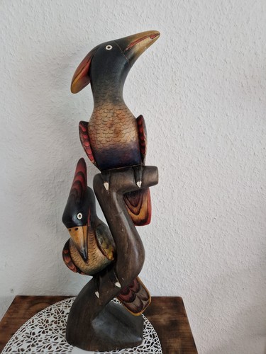Holzfigur vögel deko - holzfigur, /