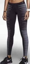 Nike Flash Leggings XS 34 Epic Lux Pro Laufhose Dri-Fit Schwarz Reflektierend