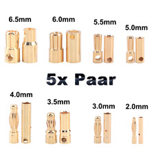 5x Paar 2mm 3,5mm 4mm 5mm