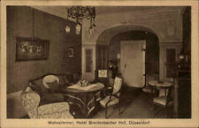 DÜSSELDORF am Rhein alte Postkarte 1925 Hotel Breidenbacher Hof Zimmer-Ansicht