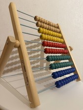 IKEA Rechenschieber, Zahlen Bis 100, Regenbogenfarben, Holz