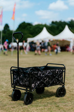 Klappbar mitziehen Festivalwagen Wagen Garten Camping Strand Anhänger Angeln