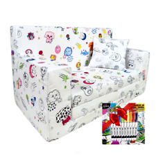 FORTISLINE Kinder-Sofa Malspaß - Kreative Kindermöbel zum Ausmalen mit Stiften