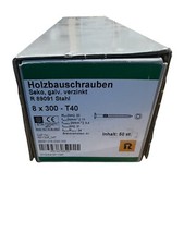 Holzbauschrauben Ø 8x300mm - T40 / 50 Stk Verzinkt / Konstruktionsschrauben Seko