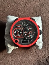 Diesel Mr. Daddy Herren-Armbanduhr DZ 7279 rot schwarz - wie neu