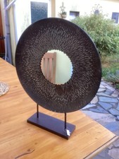 Dekospiegel als Standspiegel für Kommoden  oder Sideboard  Metall Braun 