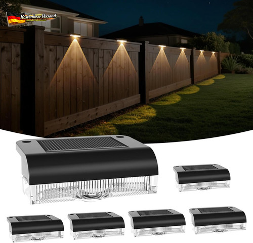 Solar wandleuchte außen 6er - wandleuchte,