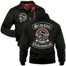 Herren Gefütterte Harringtonjacke Benzin im Blut Simson Ostdeutschland DDR ossi 