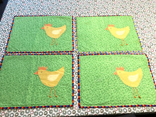 Ostern, 4 Platzdeckchen, Patchwork,Tischset, handgemacht, Handarbeit
