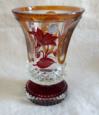 Haida, Pohl, 1 Ranftbecher, Glaspokal, Kristall-, gebeizt,geätzt,eingeschliffen