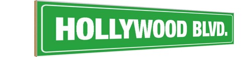 Holzschild 10x46 hollywood - holzschild, cm