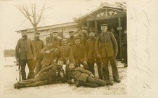 Soldaten vom Landwehr-Infanterie-Regiment 33, Foto-Feldpostkarte 1916