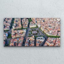 Wandbilder Glasbild Druck auf Glas Schlafzimmer 100x50 Barcelona Luftaufnahme