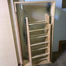 Holz Dachbodentreppe - 120x60cm, ￼ Fichte, Kiefer, Natur, Platte Spanplatte