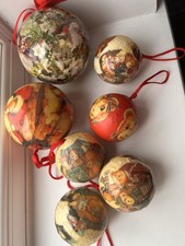 Vintage Decoupage Kugeln