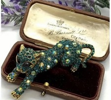 LUXUS BAROCK LEOPARDEN BROSCHE