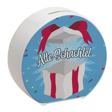 Alte Schachtel Spardose mit