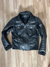 schwarze Kunstlederjacke Damen, Gr. 40 (L) von only