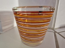 schöne bunte Glas Vase orange-rot von Leonardo ca. 11cm hoch