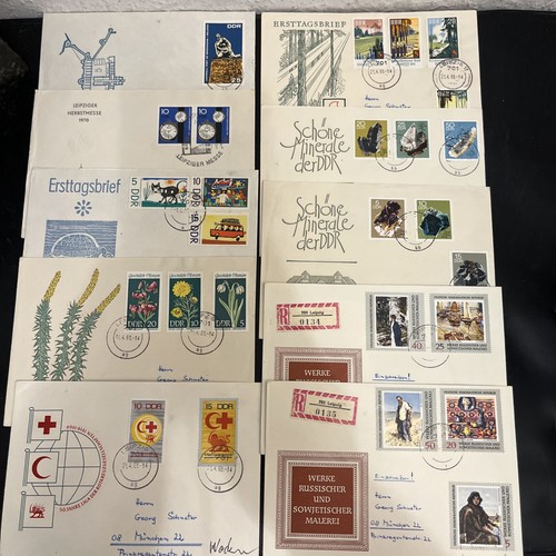 Ddr 10x briefe diverse stempel - ddr,