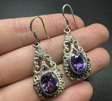 Ohrringe tropfen amethyst