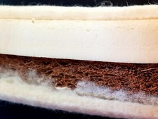 Kindermatratze, WIE NEU, Schurwolle+Kokos+Kautschuk, bio, waschbar, 70x140 cm