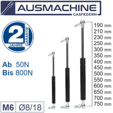M6 Gasdruckfeder mit Kugelgelenk 190 - 750mm Universal Winkel Gasdruckdämpfer