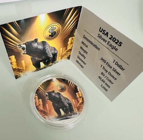 Bear bull oz silber - bear, 1