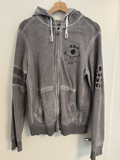 BETTER RICH Sweatjacke Zipper Grau Kapuze Reißverschluss Baumwolle