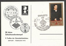DDR - Sonderkarte - XXII. DDR Schach Meisterschaft - Stempel: Erfurt