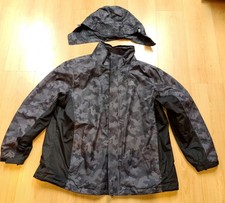 Camel Crouwn Herren Winterjacke Skijacke Schwarz Grau Kaputze Gr. XXXXL 4XL